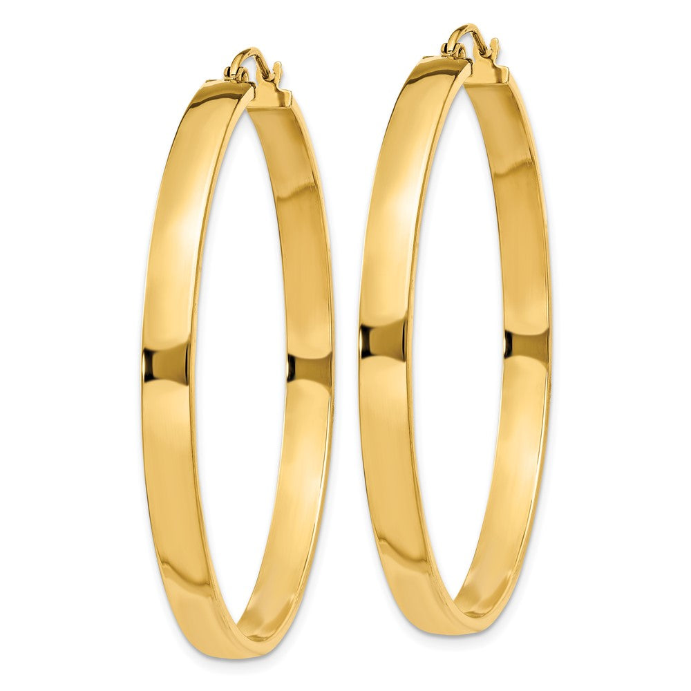 10k Yellow Gold 4 mm Polished Hoop Earring (3.98 grams)