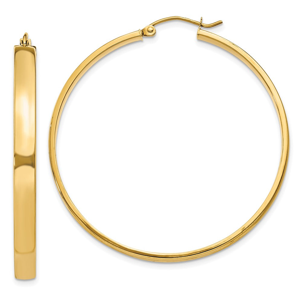 10k Yellow Gold 4 mm Polished Hoop Earring (3.98 grams)