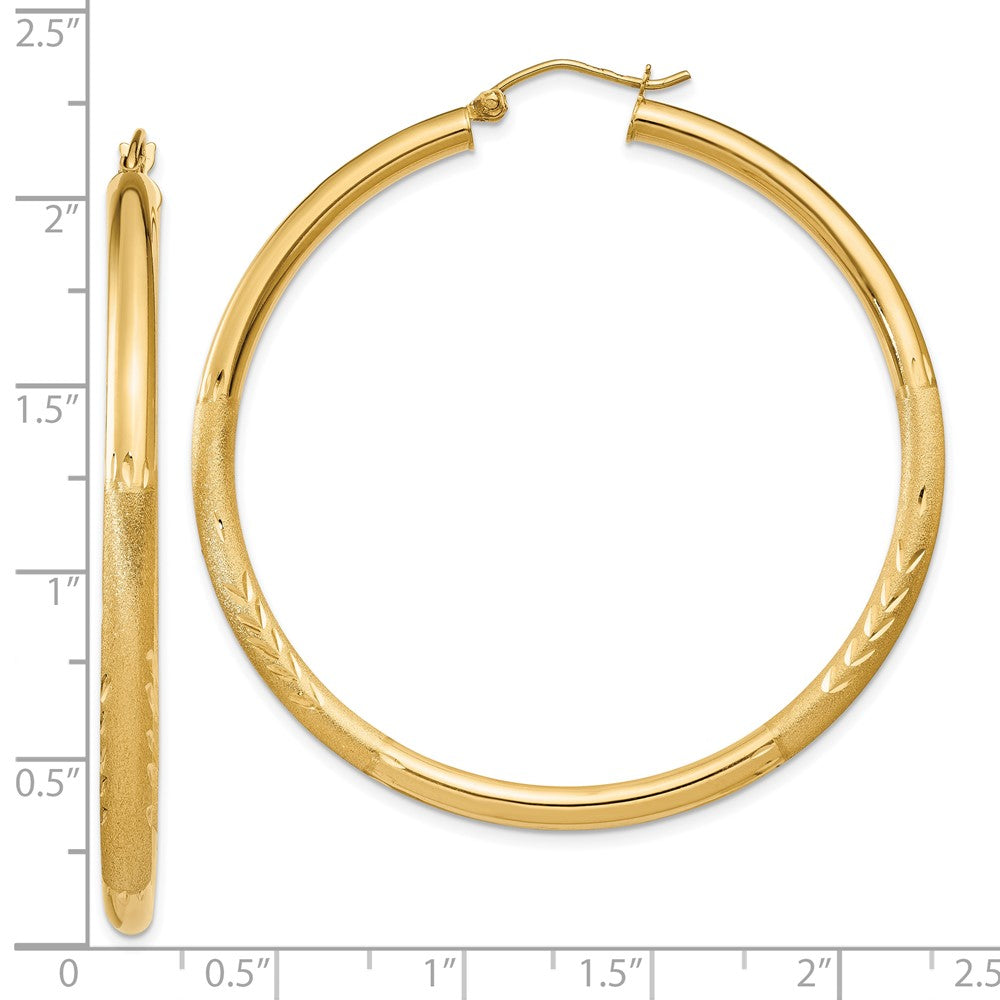 10k Yellow Gold 3 mm Round Hoop Earrings (3.03 grams)