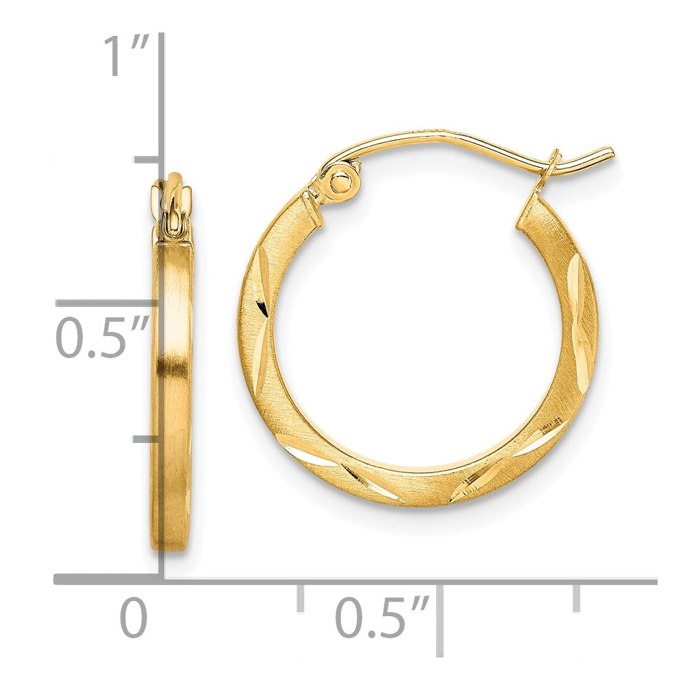 10k Yellow Gold 18 mm Hoop Earrings (1.18 grams)