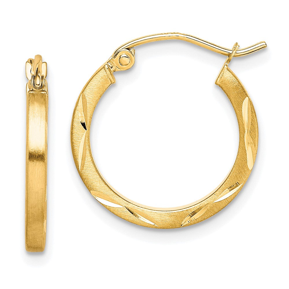 10k Yellow Gold 18 mm Hoop Earrings (1.18 grams)