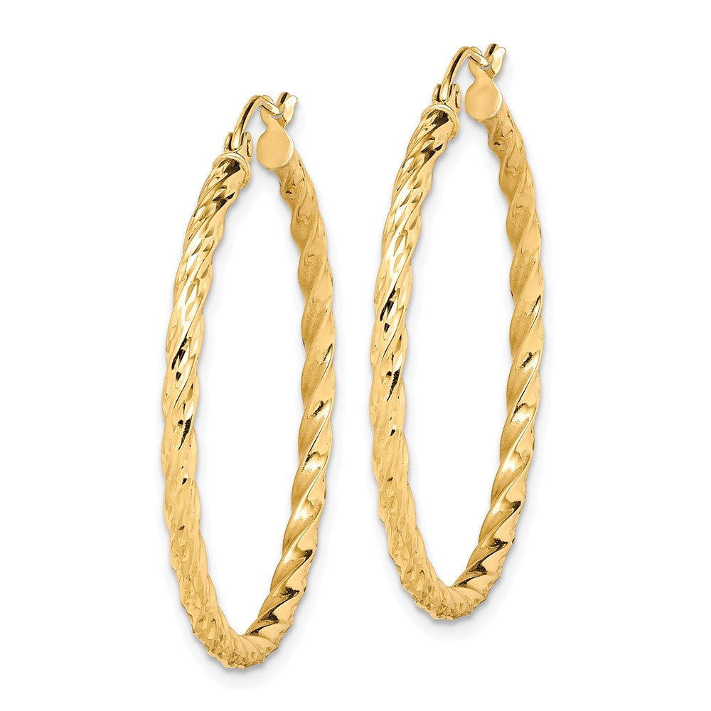 10k Yellow Gold 35 mm Hoop Earrings (1.45 grams)