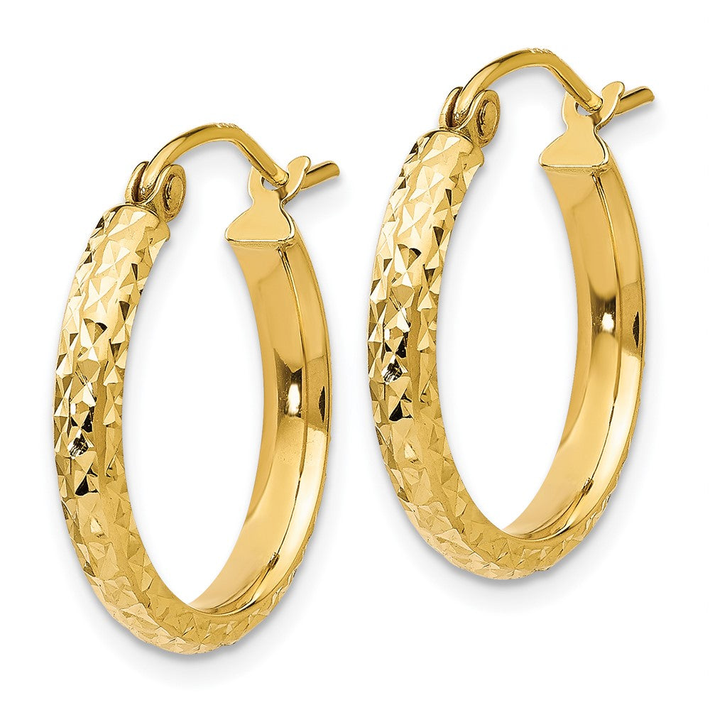 10k Yellow Gold 2.8 mm Hollow Hoop Earrings (1.16 grams)