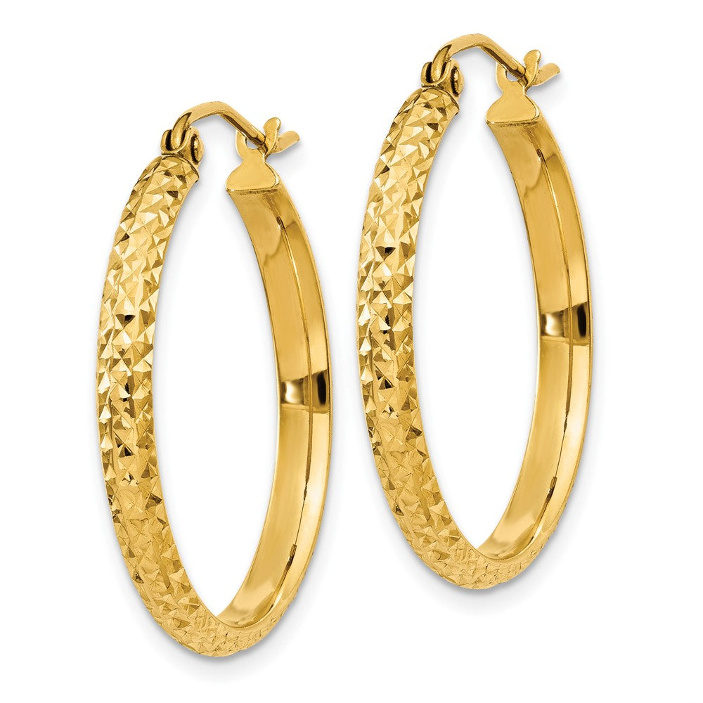 10k Yellow Gold 2.8 mm Hollow Hoop Earrings (1.48 grams)