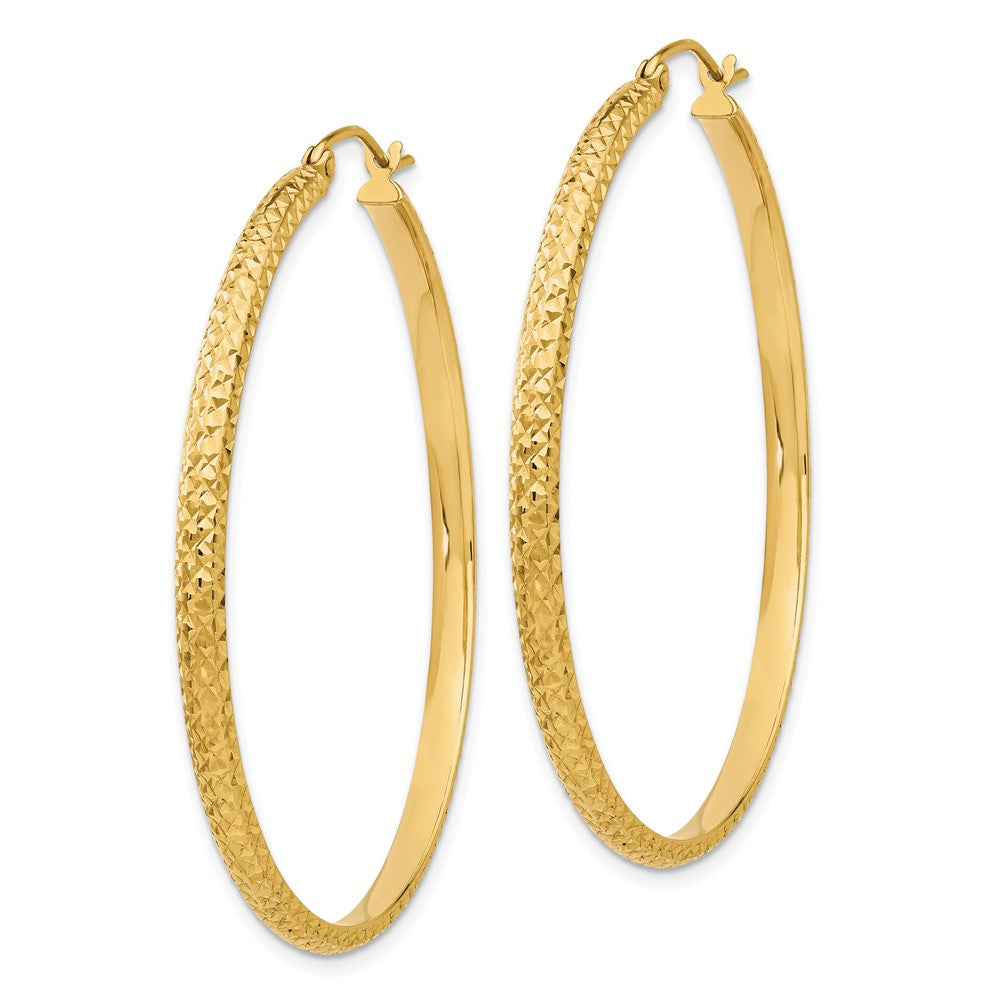 10k Yellow Gold 2.8 mm Hollow Hoop Earrings (2.63 grams)