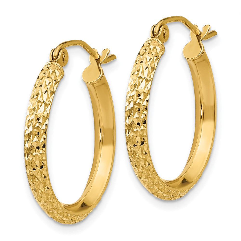 10k Yellow Gold 2.5 mm Hollow Hoop Earrings (1.25 grams)