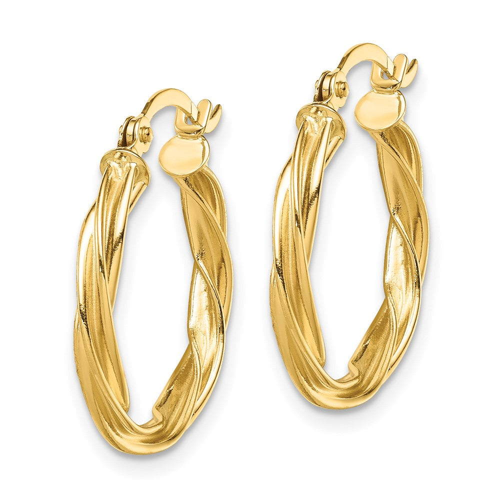 10k Yellow Gold 19.25 mm Hoop Earrings (1.4 grams)