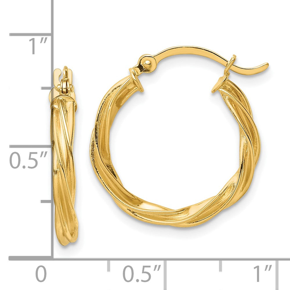 10k Yellow Gold 19.25 mm Hoop Earrings (1.4 grams)