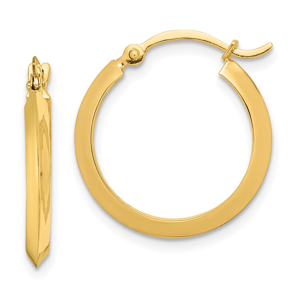 10k Yellow Gold 18.8 mm Polished Hoop Earrings (1.08 grams)