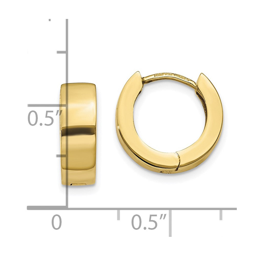 10k Yellow Gold 4.5 mm Hinged Hoop Earrings (2.96 grams)