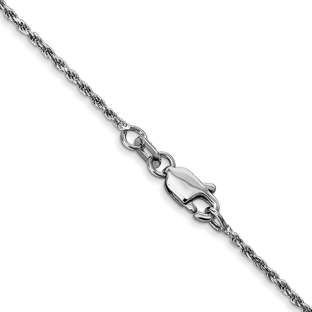 10k White Gold 1.15 mm Diamond Cut Machine Made Rope Chain (2.94 grams)
