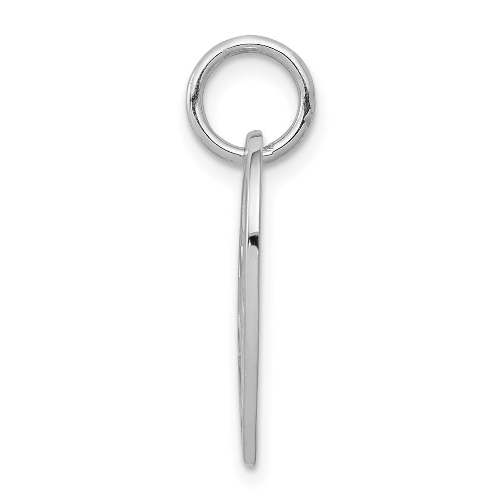 10k White Gold 16 mm SWEET In Heart Charm (0.9 grams)