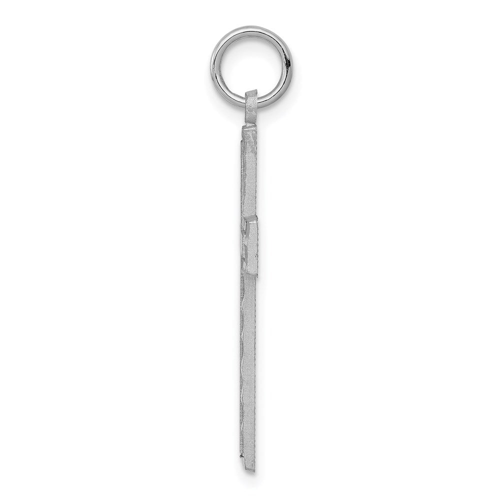 10k White Gold 16 mm Cross Charm (1.31 grams)