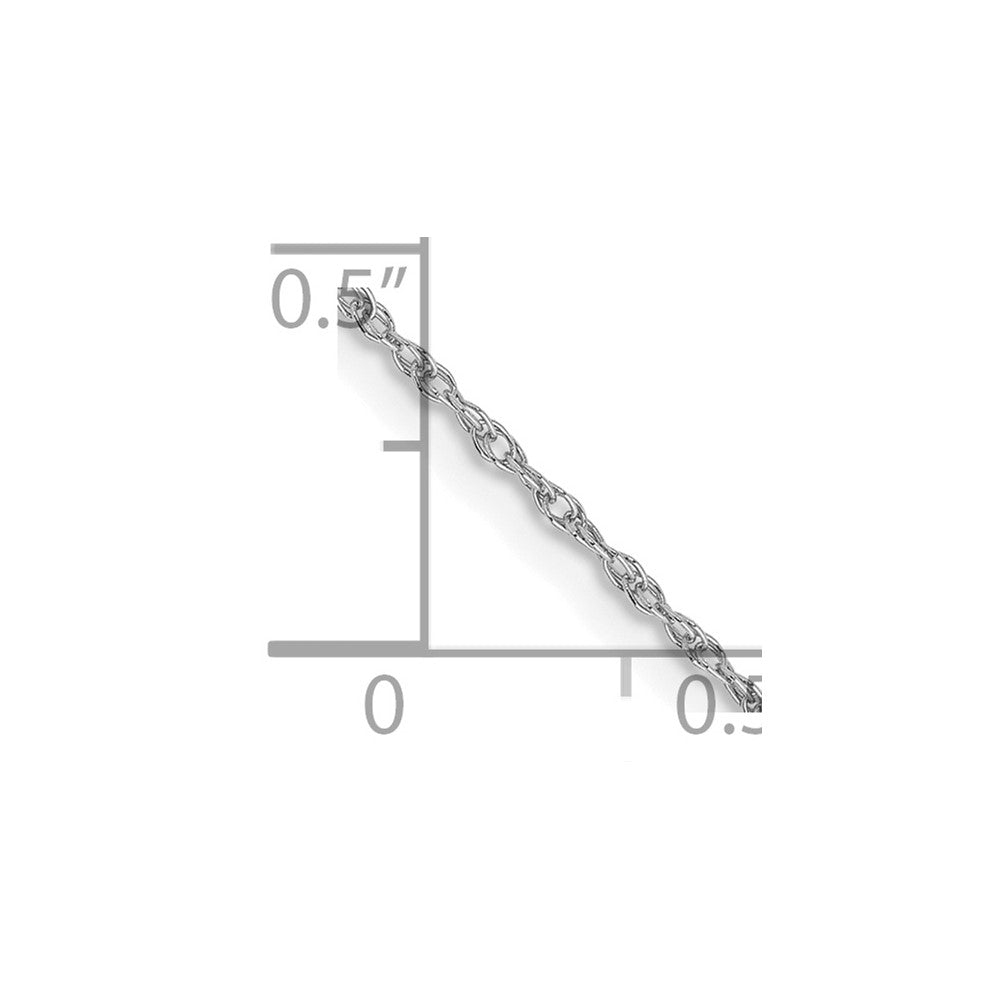 10k White Gold 0.8 mm Lite-Baby Rope Chain (0.69 grams)