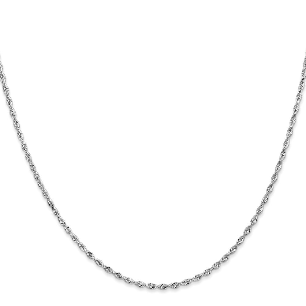 10k White Gold 1.85 mm D/C Quadruple Rope Chain (3.27 grams)