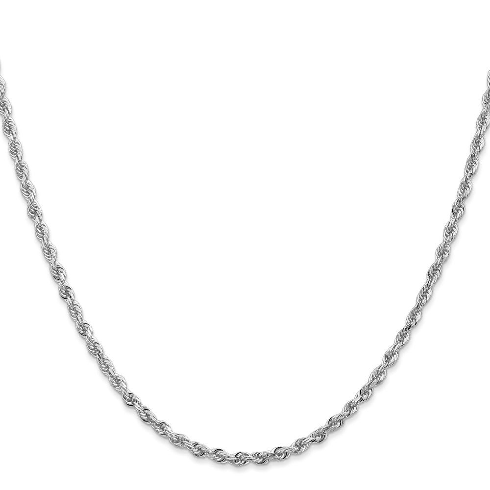 10k White Gold 2.75 mm D/C Quadruple Rope Chain (8.63 grams)