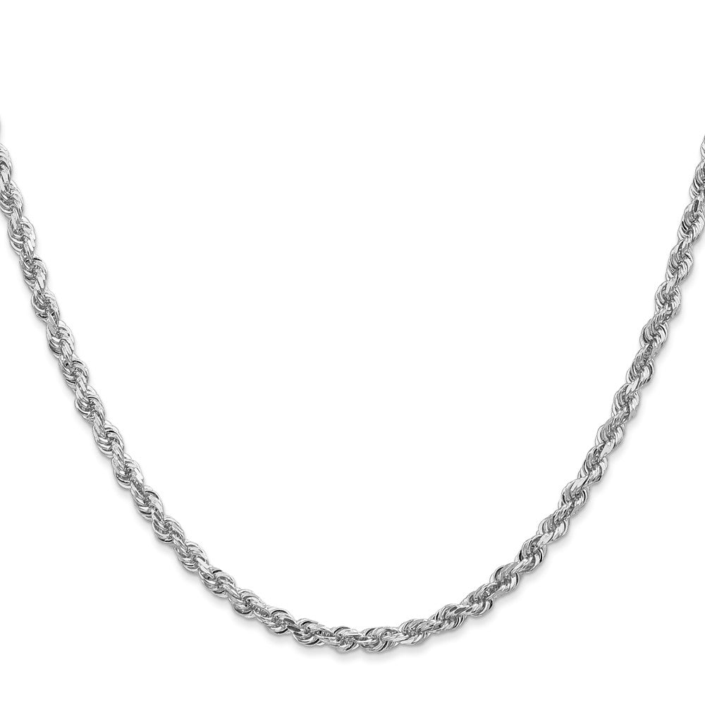 10k White Gold 3.35 mm D/C Quadruple Rope Chain (13.07 grams)