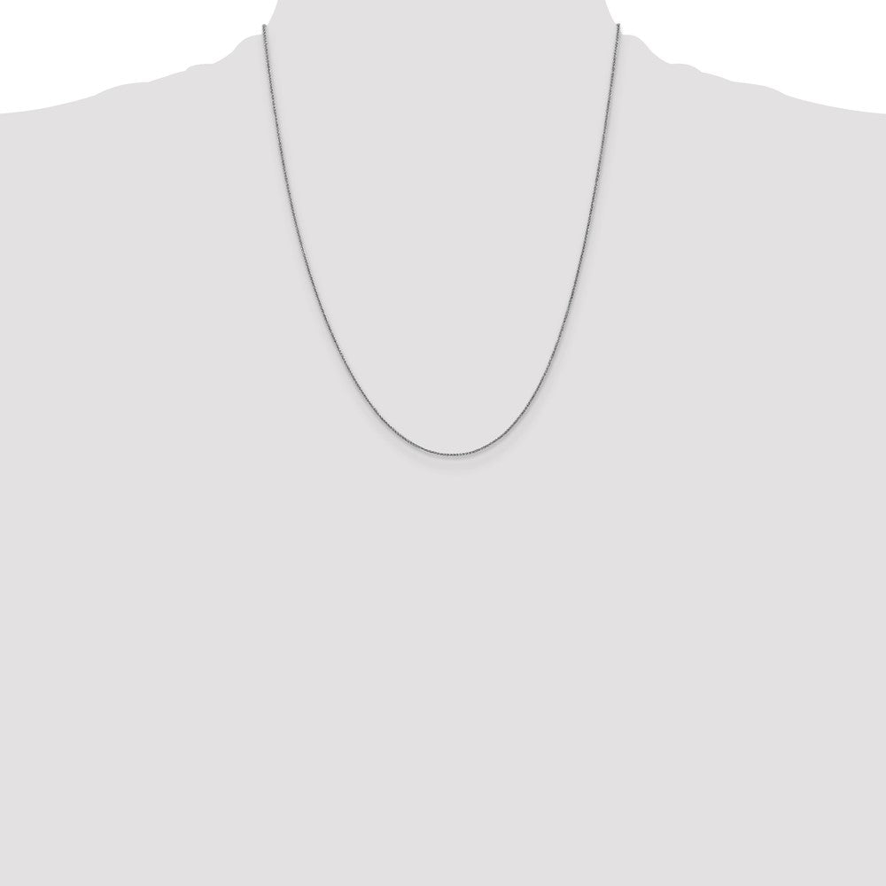 10k White Gold 0.85 mm Spiga Chain (1.35 grams)