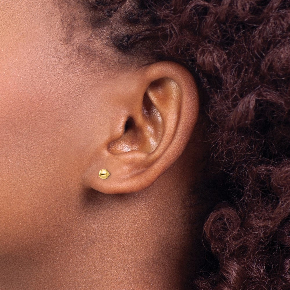 10k Yellow Gold 4 mm Ball Post Earrings (0.12 grams)