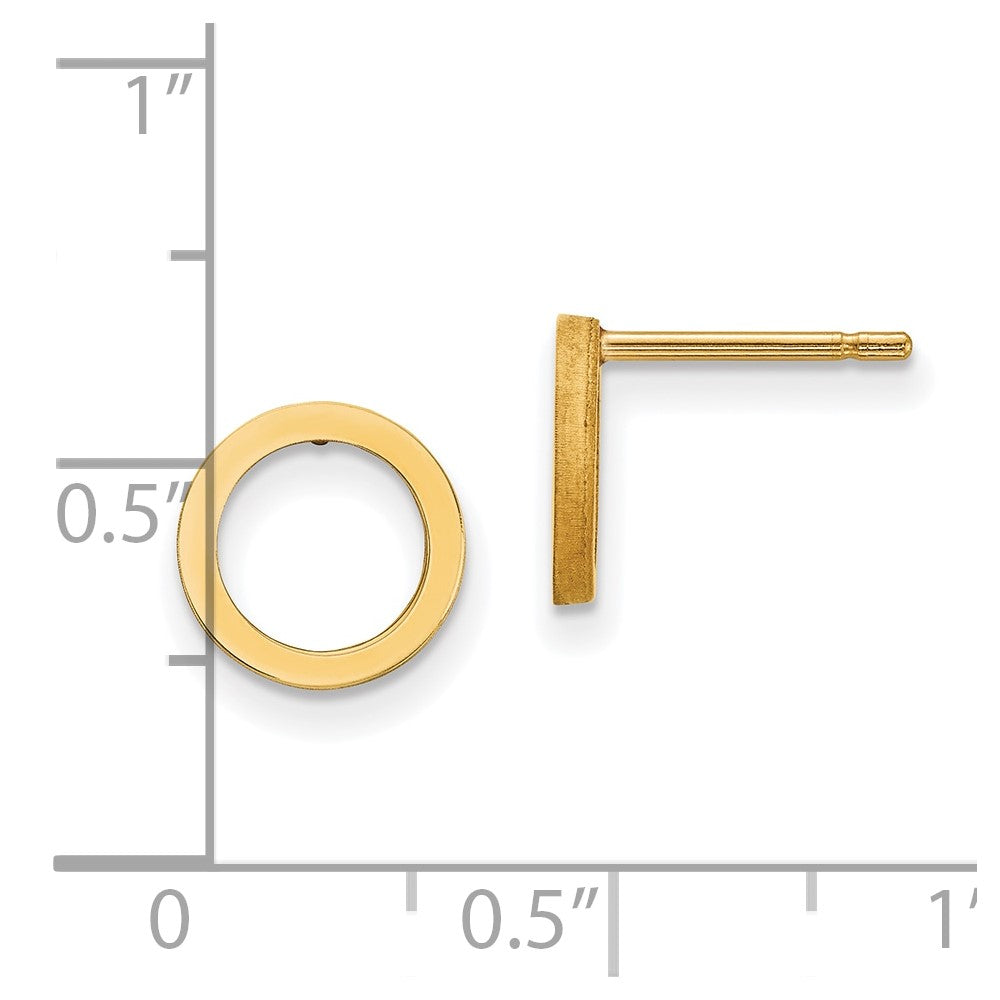 10k Yellow Gold 9 mm Open Circle Earrings (0.55 grams)