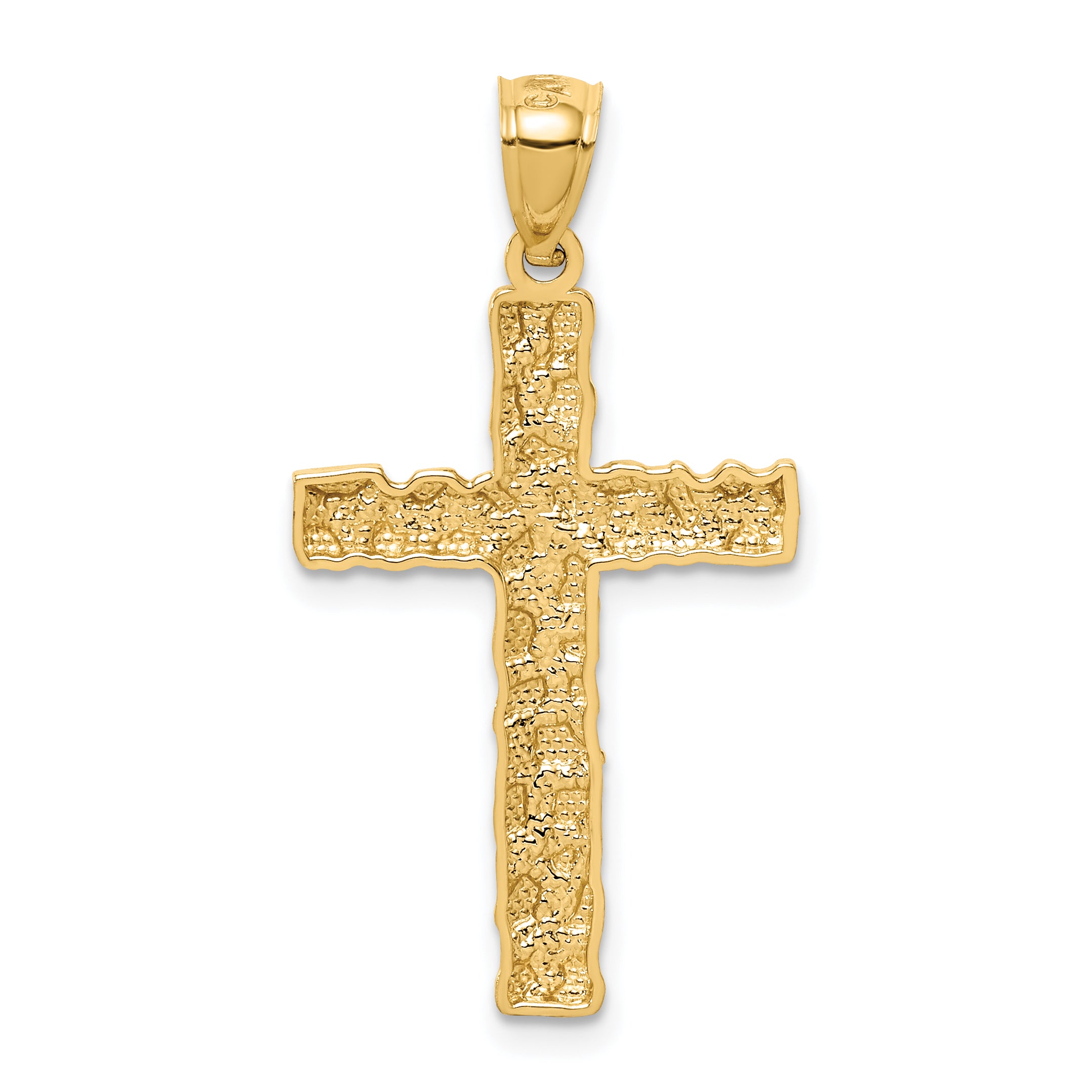 10K Nugget Cross Pendant (0.87 grams)