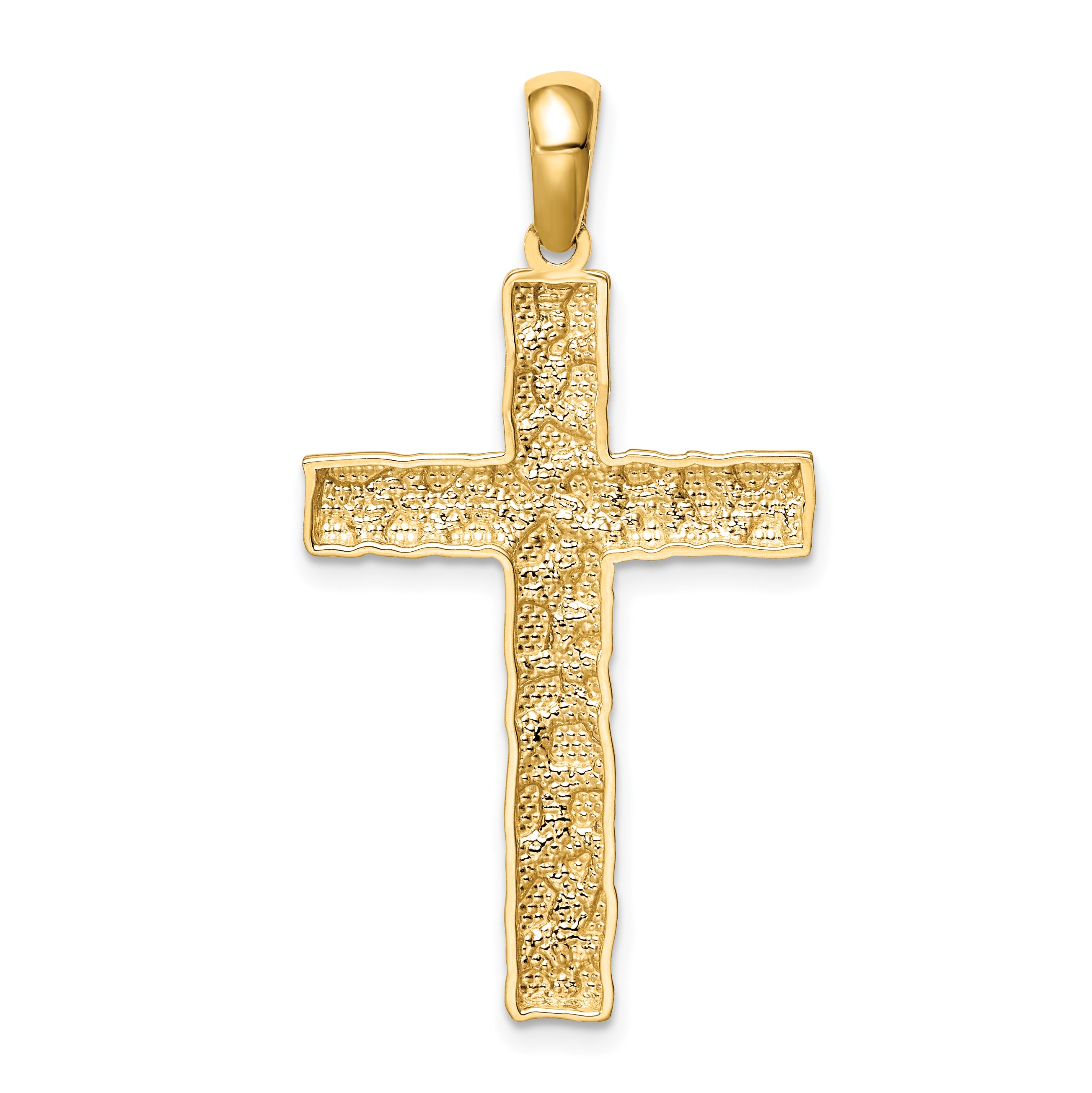 10K Nugget Cross Pendant (1.55 grams)