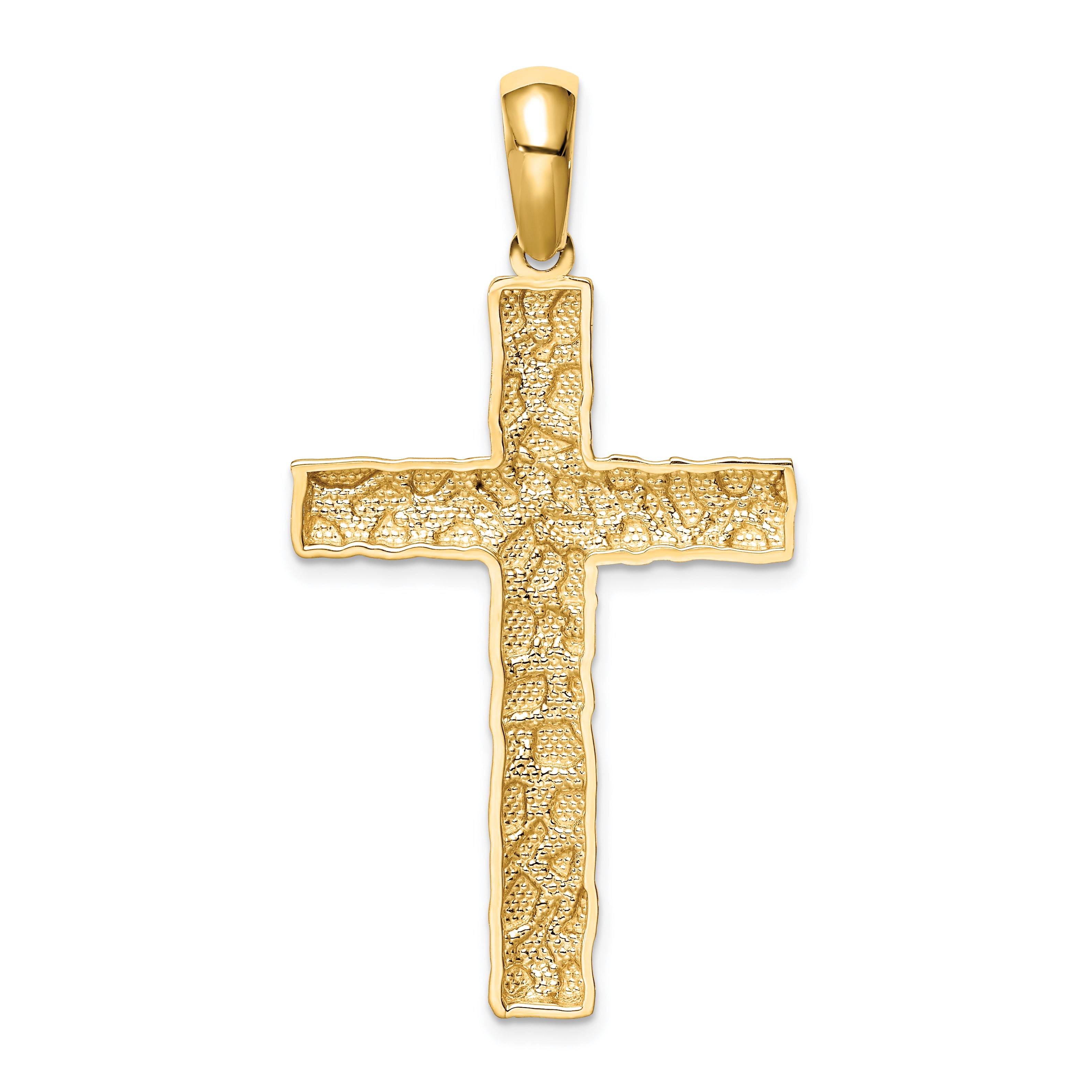 10K Nugget Cross Pendant (2.82 grams)