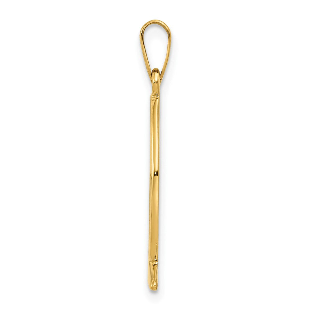 10k Yellow Gold 9 mm Ichthus Fish Charm (0.62 grams)