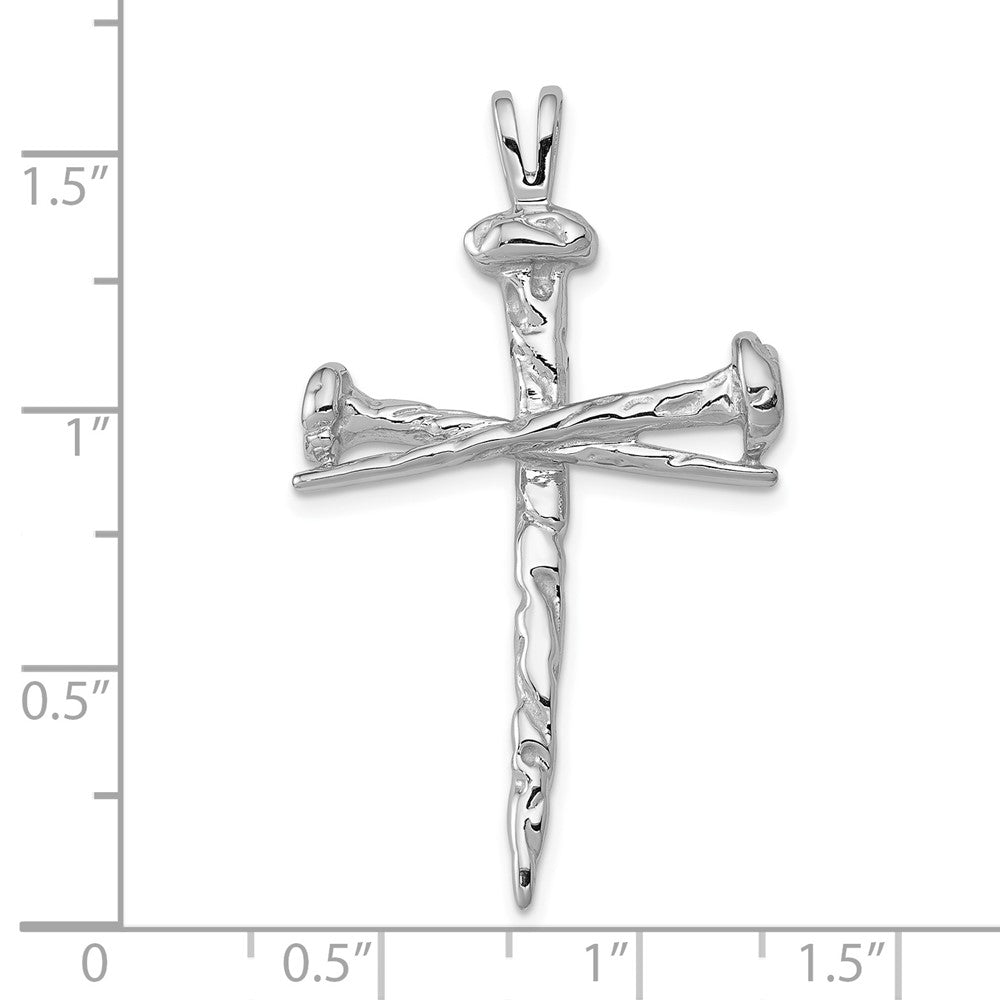 10k White Gold 25 mm Cross Charm (3.13 grams)