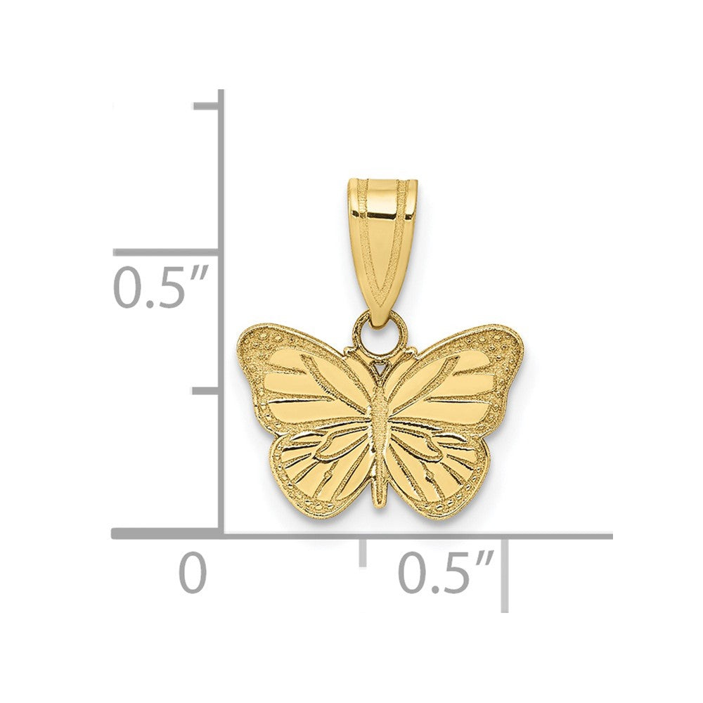 10k Laser Cut Butterfly Charm (0.52 grams)