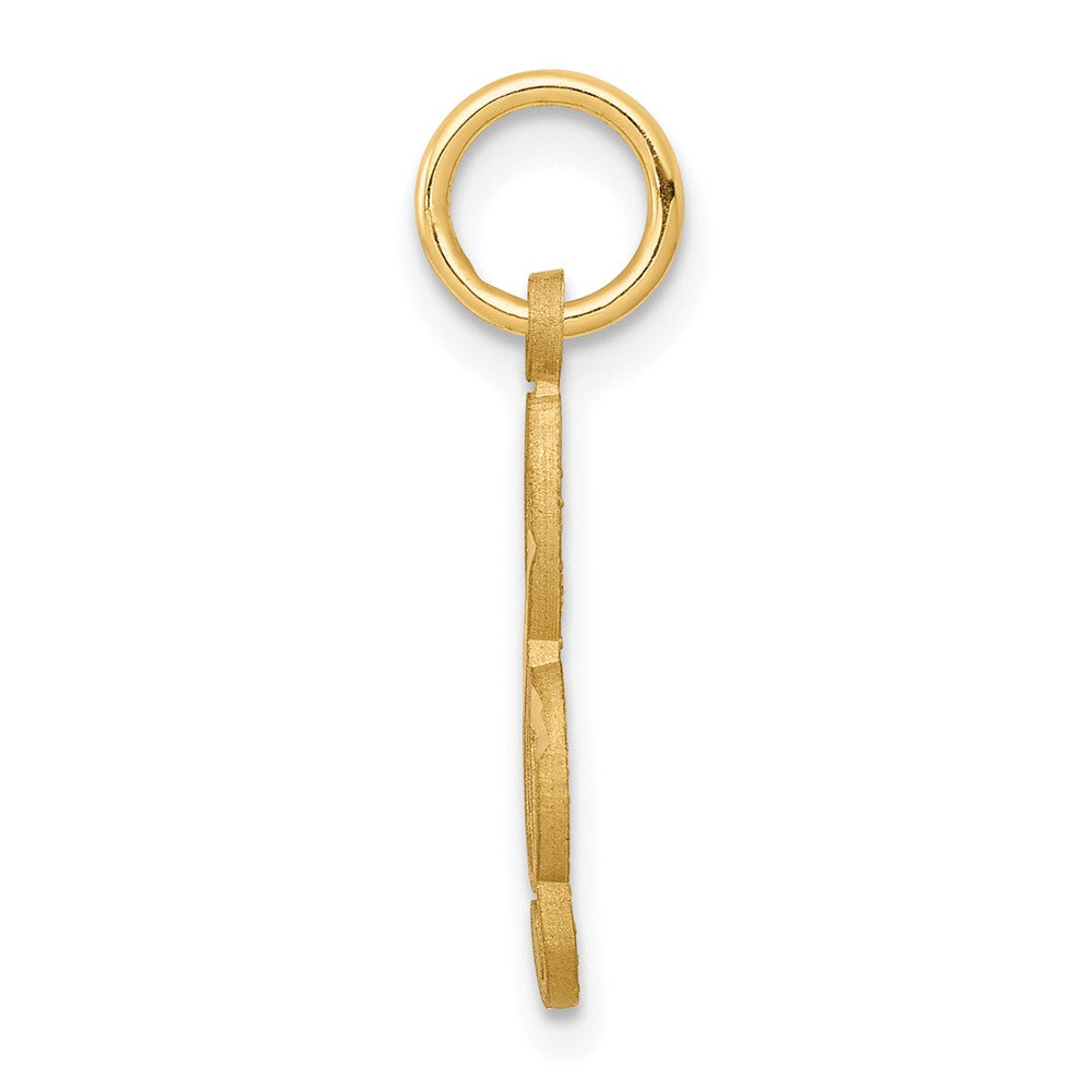 10k Yellow Gold 6 mm Small Treble Clef Charm (0.41 grams)