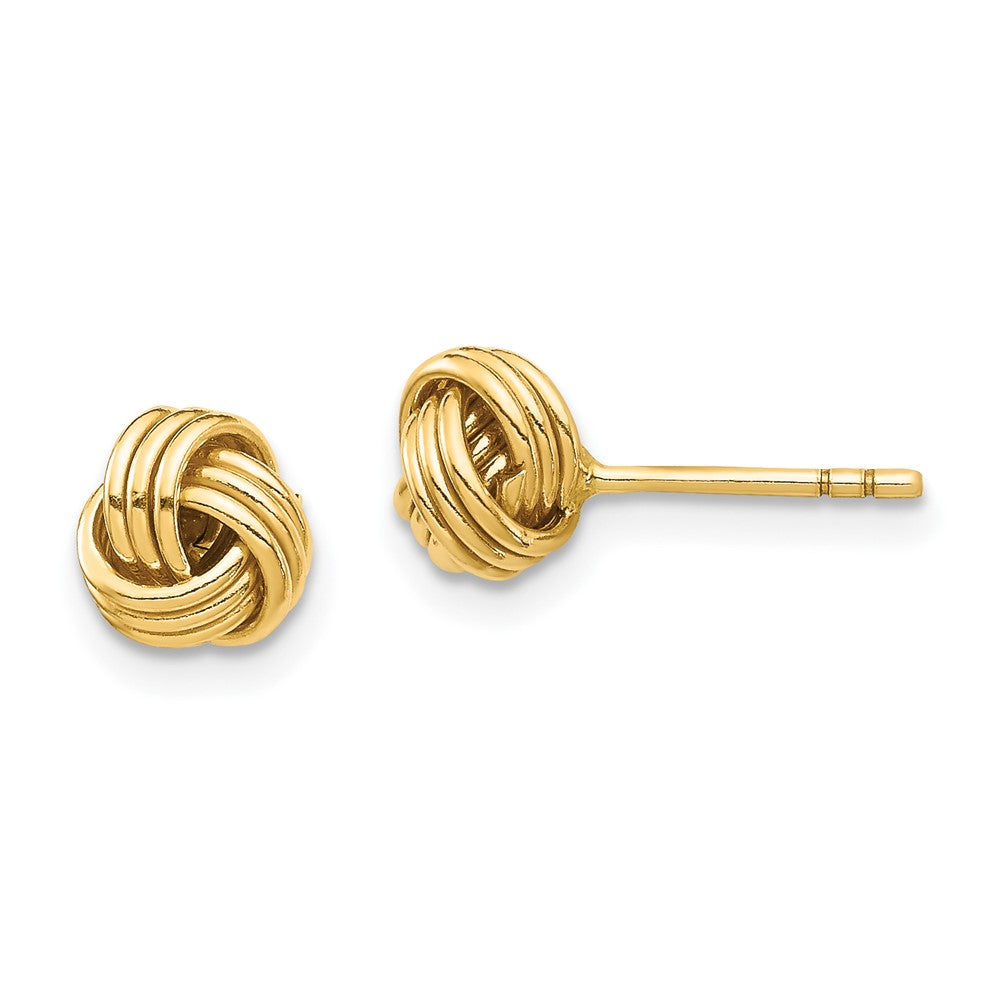 10k Yellow Gold 6.44 mm Love Knot Post Earring (0.46 grams)