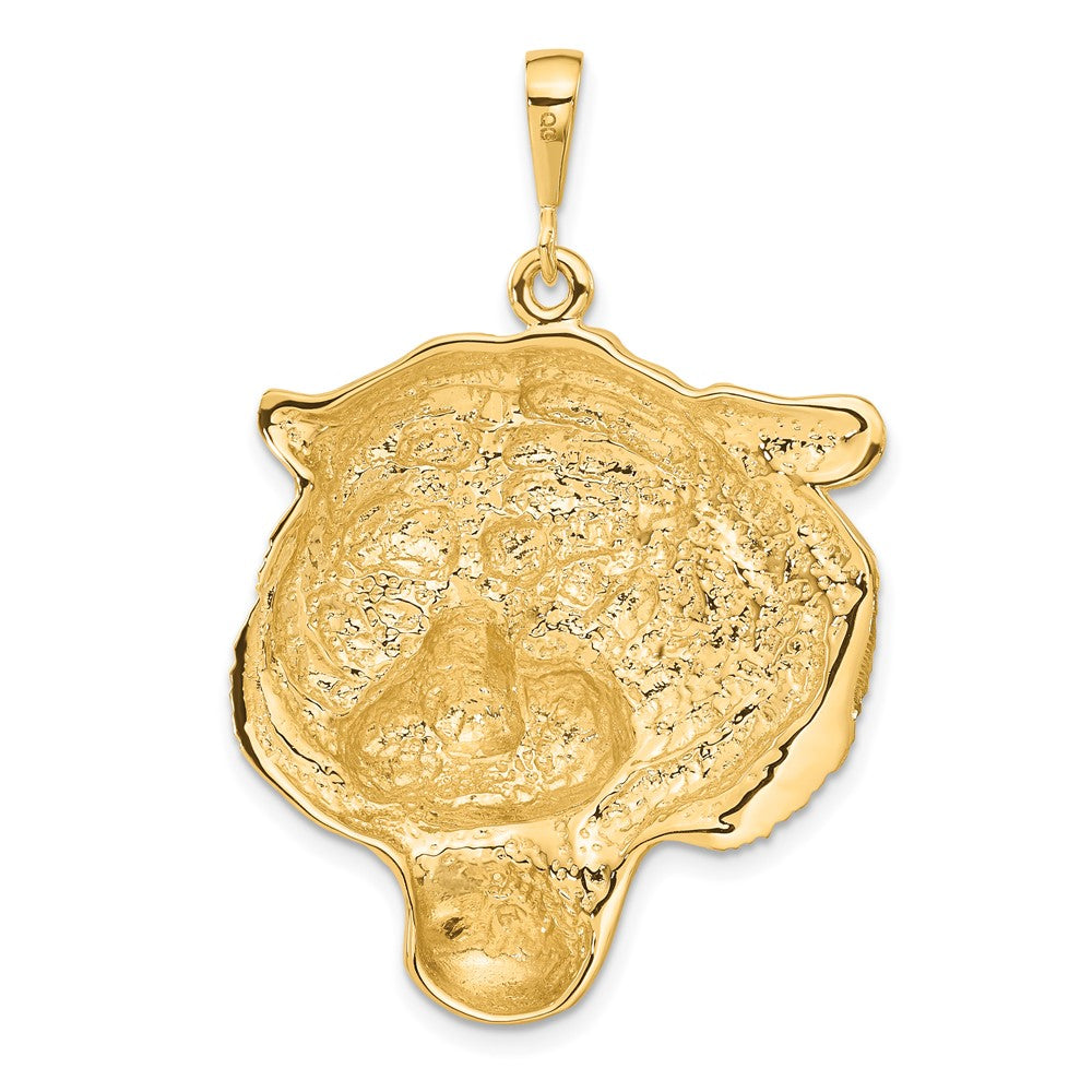 10k Yellow Gold 31 mm Tigers Head Pendant (8.4 grams)
