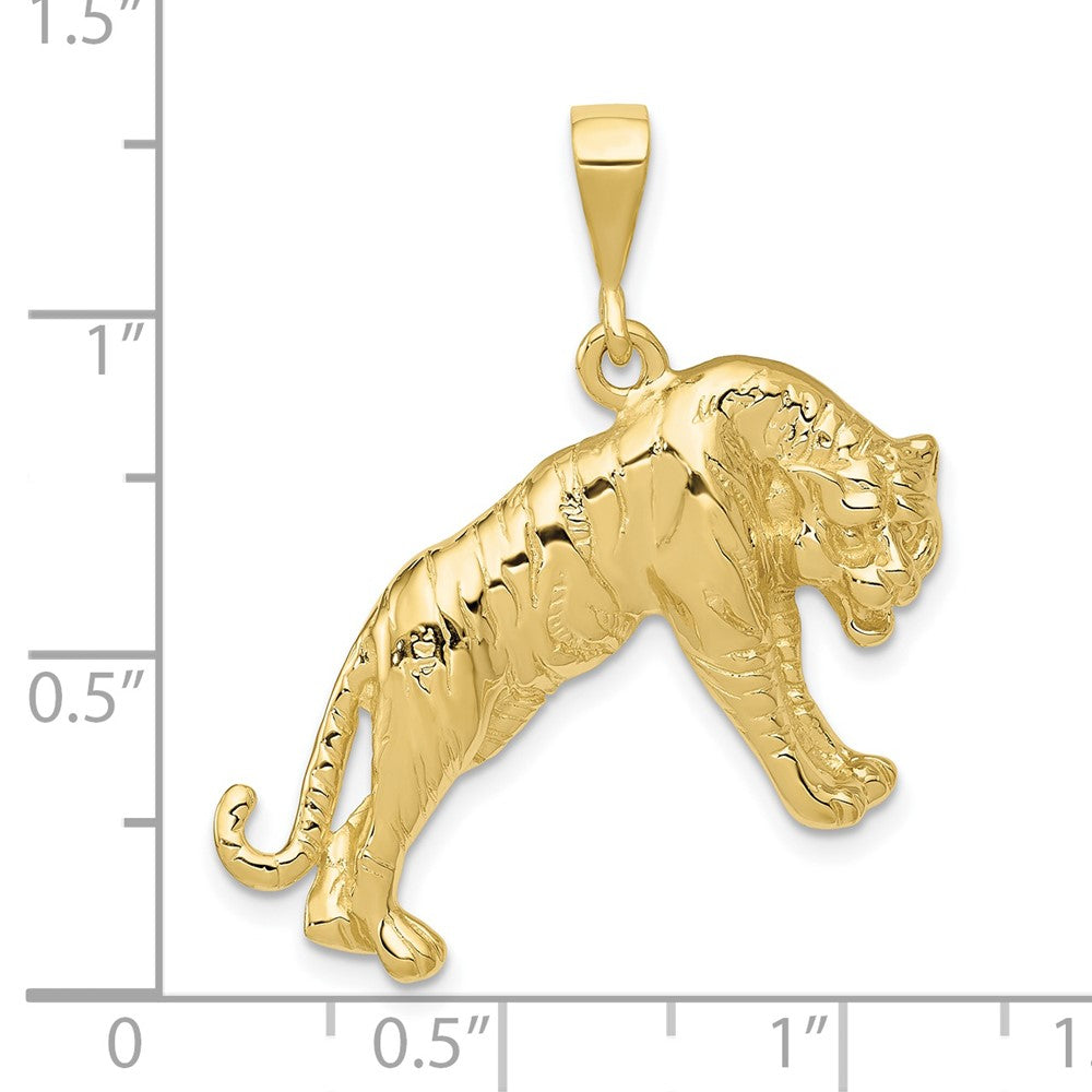 10k Yellow Gold 29 mm Tiger Charm (2.83 grams)