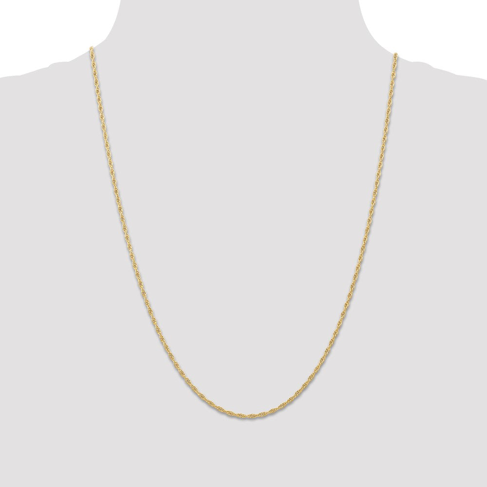 14K 1.55mm Carded Cable Rope Chain (2.65 grams)