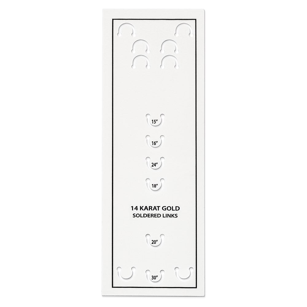 14k .5 mm Carded Cable Rope Chain (0.31 grams)