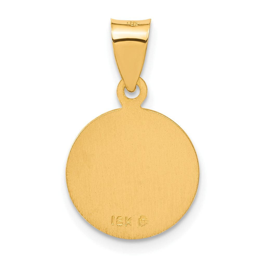 18k Yellow Gold 14.3 mm Saint Christopher Medal Pendant (1.52 grams)