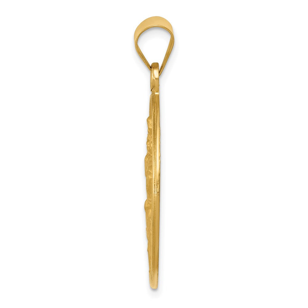 18k Yellow Gold 25.6 mm Saint Christopher Medal Pendant (6.08 grams)