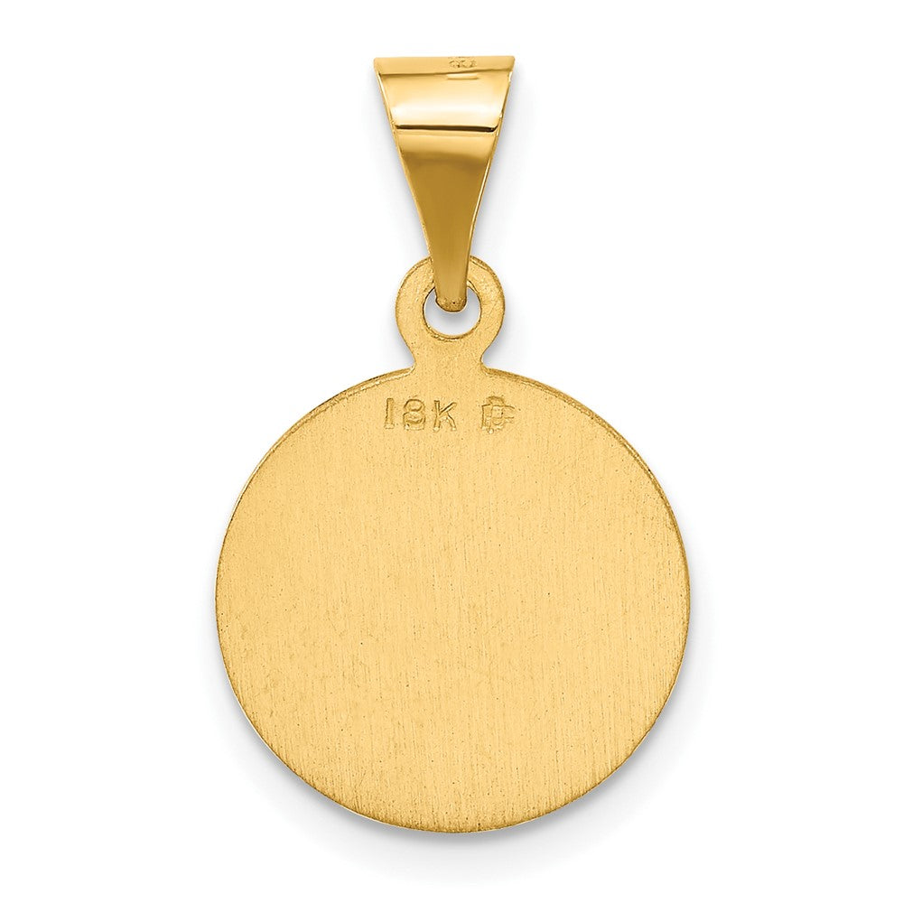 18k Yellow Gold 13.7 mm Our Lady of Perpetual Help Medal Pendant (1.52 grams)