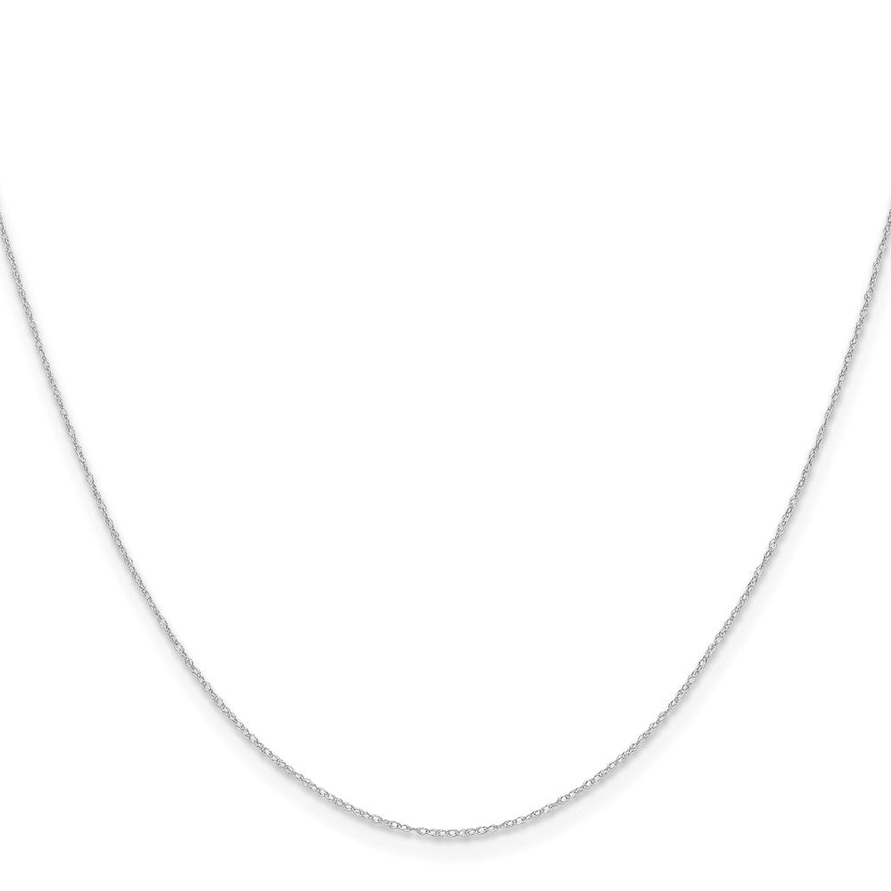 14k White Gold .4 mm Carded Cable Rope Chain (0.24 grams)