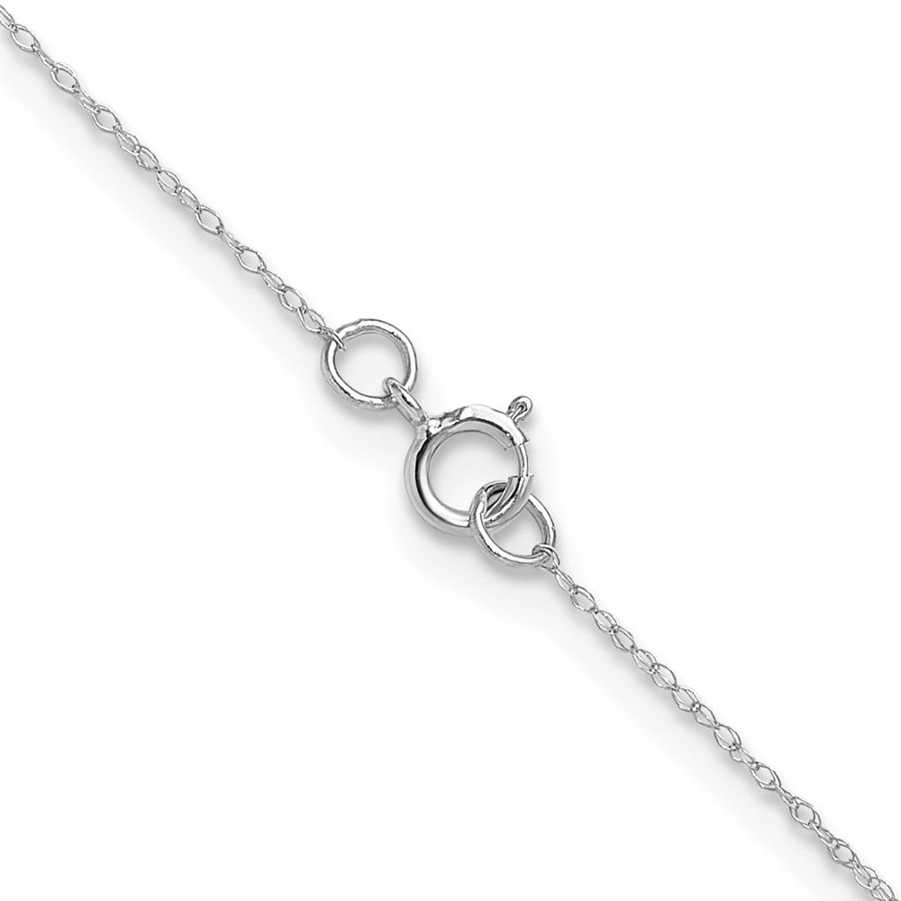 14k White Gold .4 mm Carded Cable Rope Chain (0.24 grams)