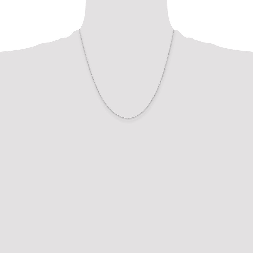 14k White Gold .4 mm Carded Cable Rope Chain (0.24 grams)