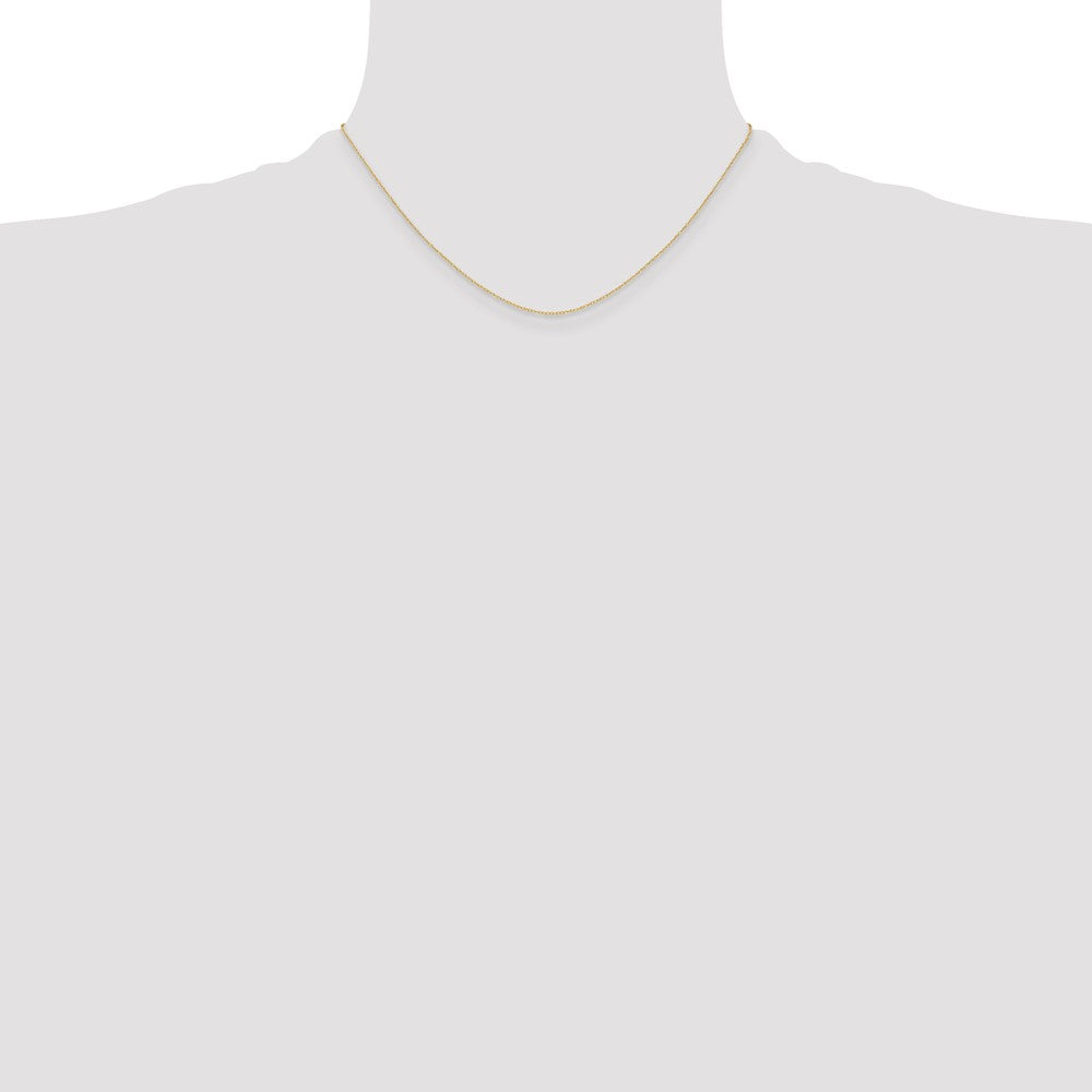 14k .4 mm Carded Cable Rope Chain (0.24 grams)