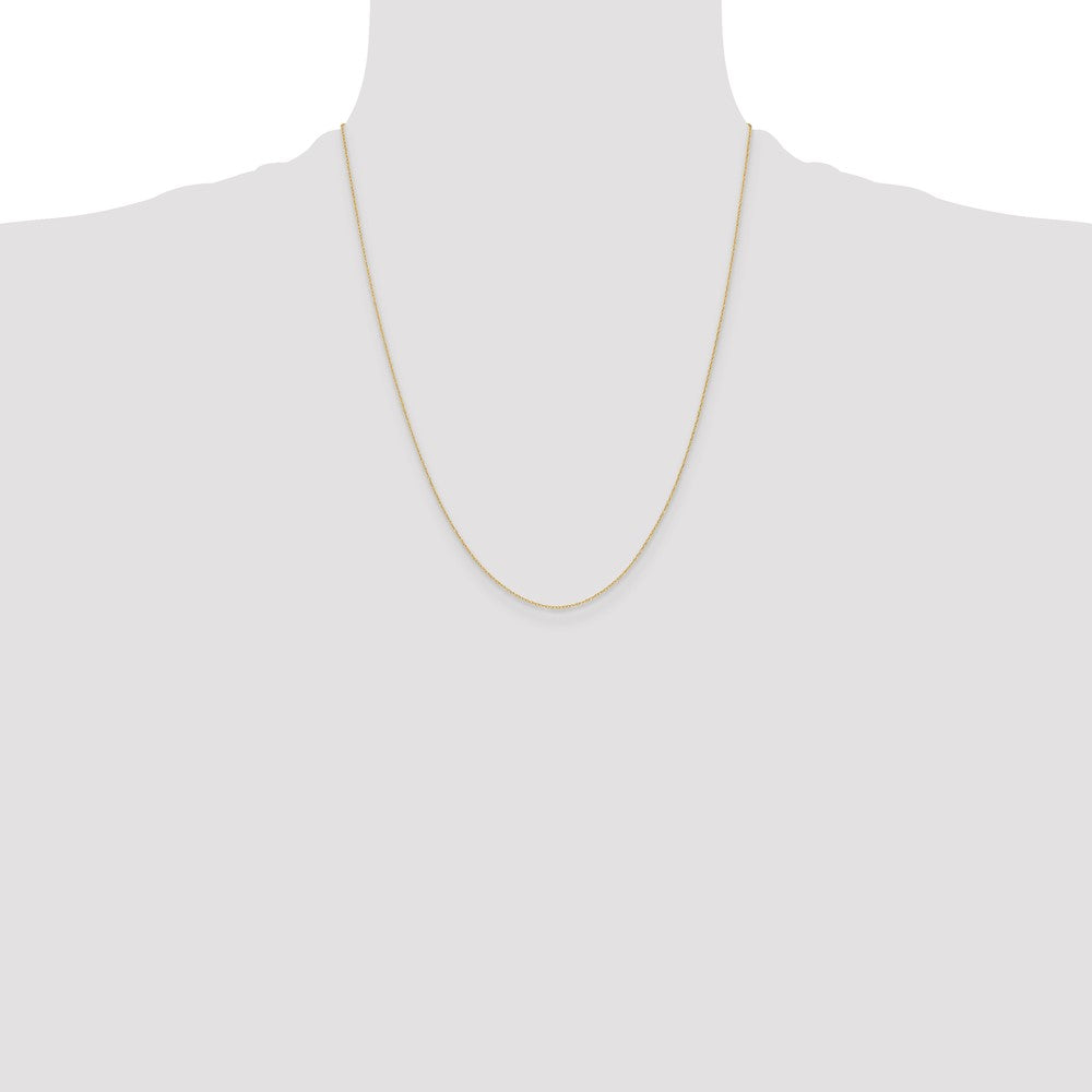 14k .4 mm Carded Cable Rope Chain (0.24 grams)
