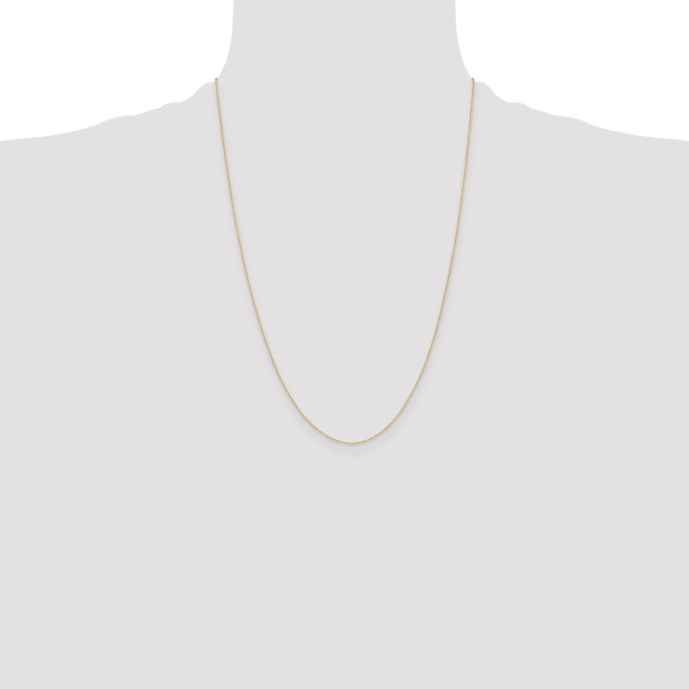 14k .4 mm Carded Cable Rope Chain (0.24 grams)