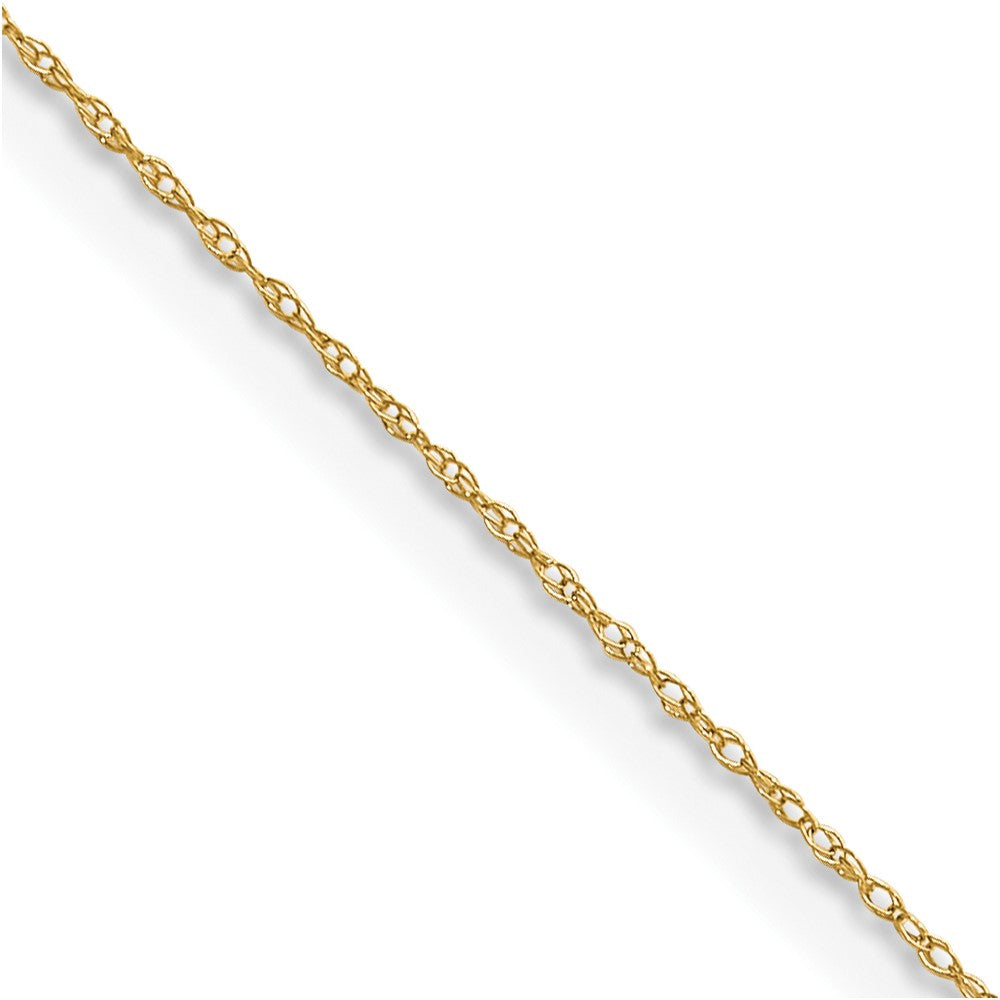14k .4 mm Carded Cable Rope Chain (0.24 grams)