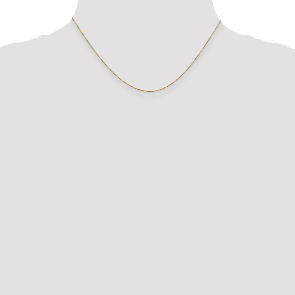 14k .5mm Carded Box Chain (0.91 grams)