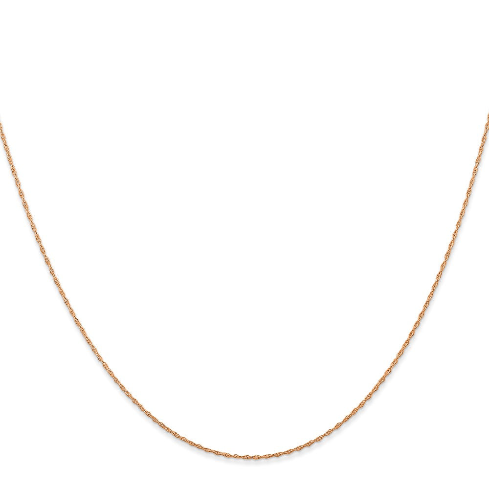 14k Rose Gold .5 mm Carded Cable Rope Chain (0.31 grams)