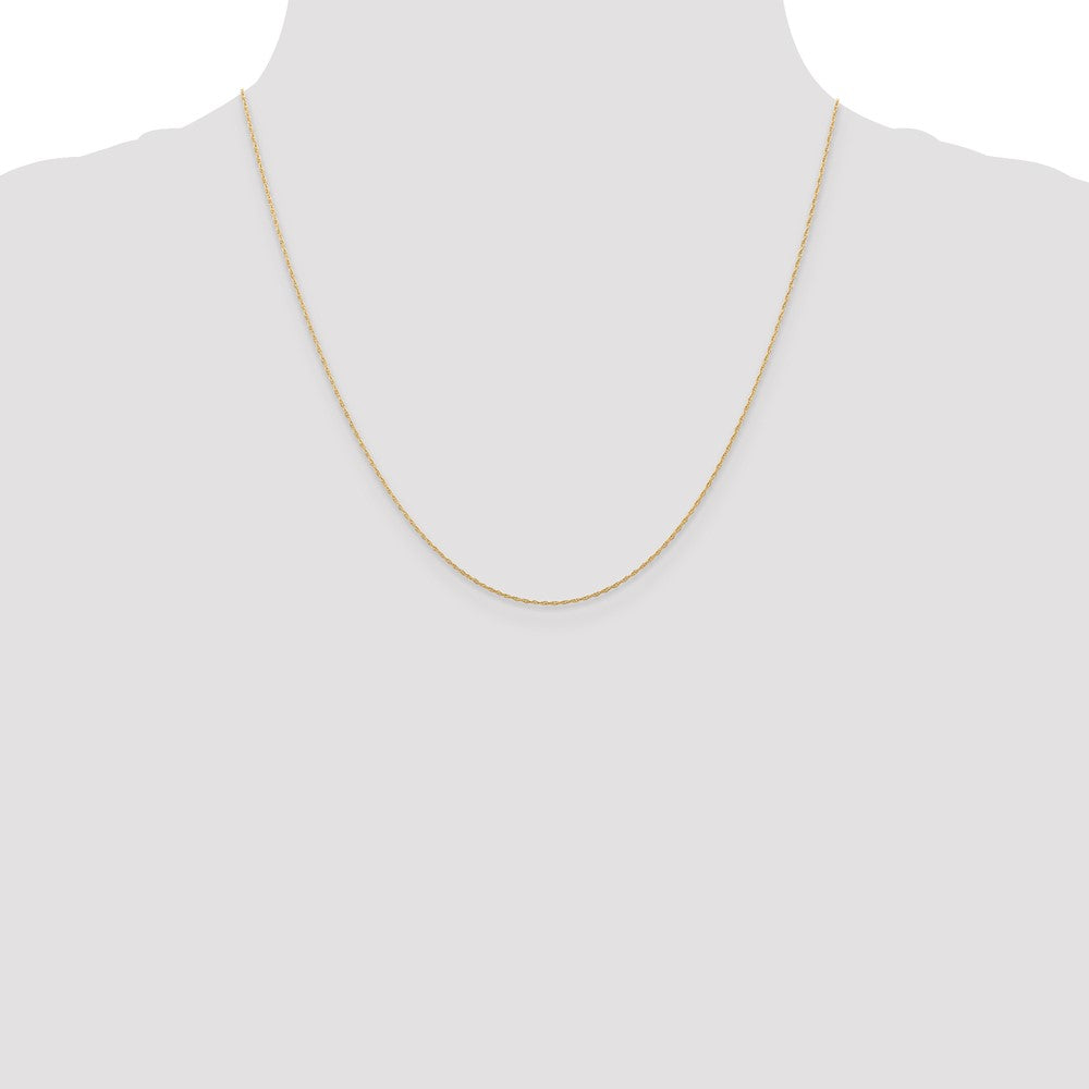 14k Rose Gold .5 mm Carded Cable Rope Chain (0.31 grams)