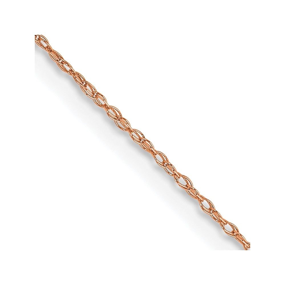 14k Rose Gold .5 mm Carded Cable Rope Chain (0.31 grams)